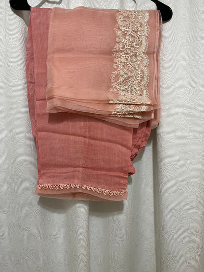 Agah Noor chiffon shirt with dupatta amd pant