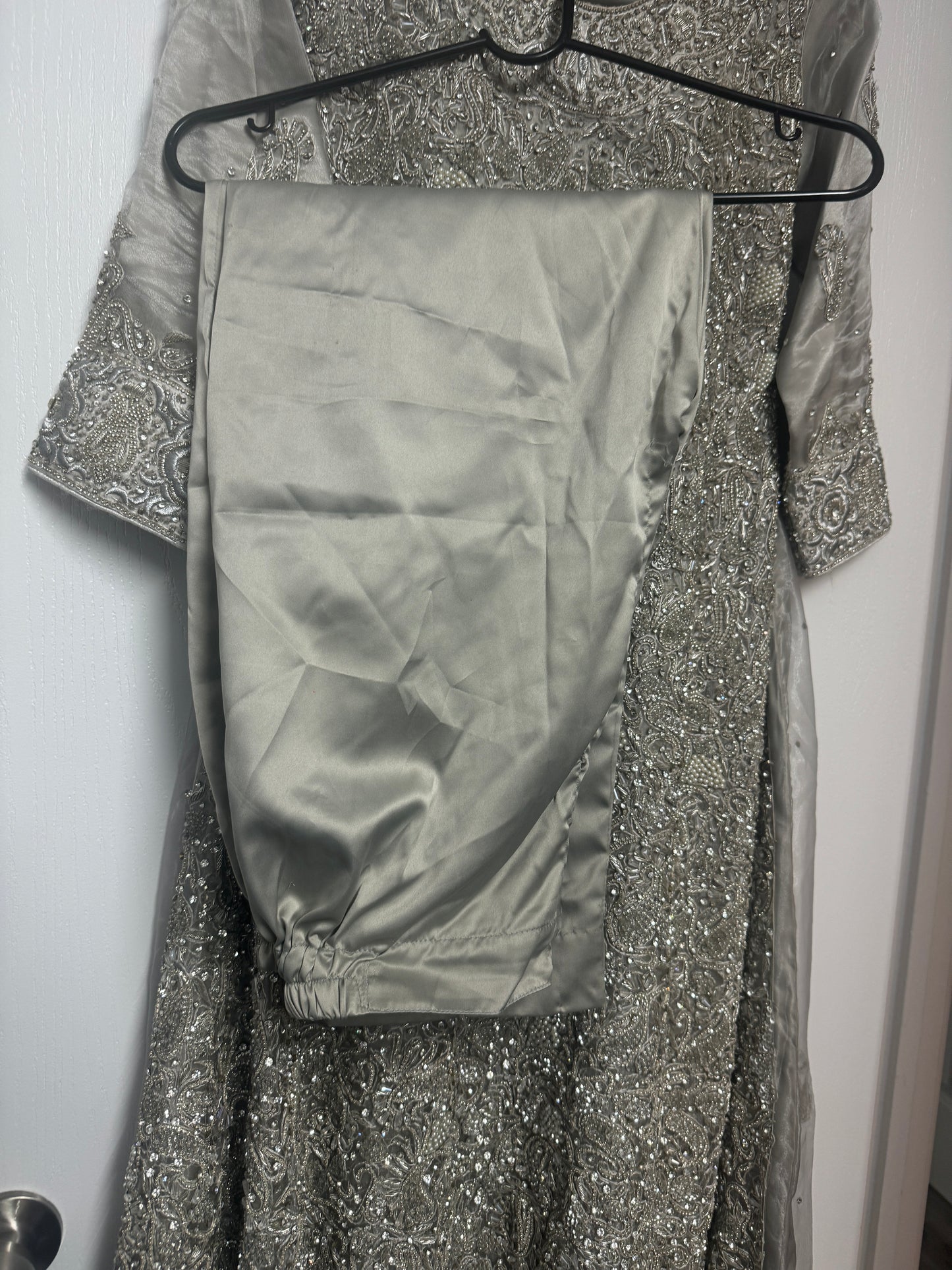 Silver 3 Piece Maxi Dress