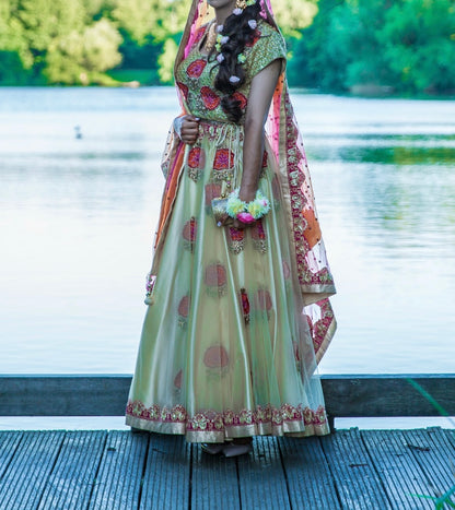 Mehndi Dress Anarkali Style